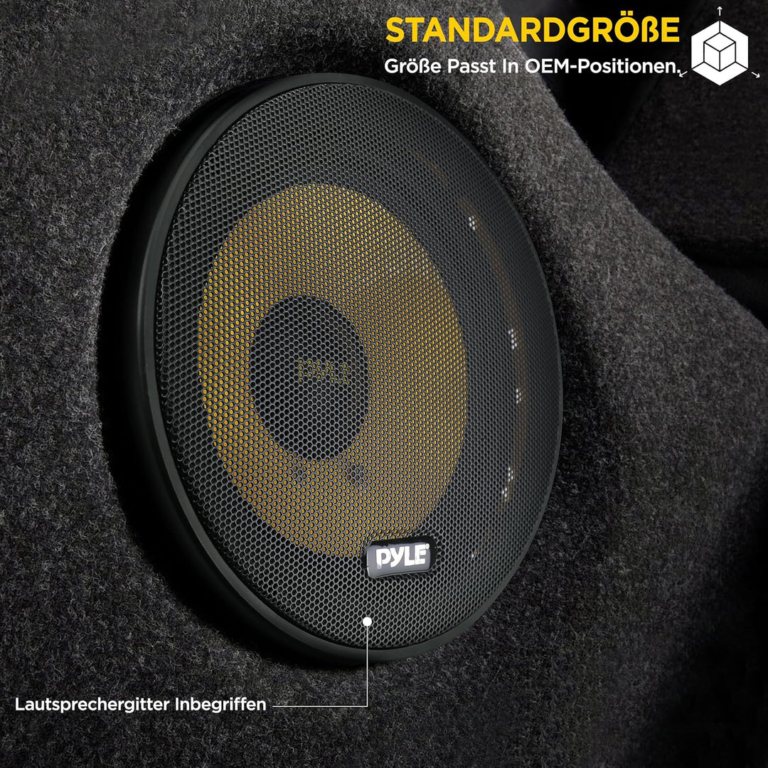 Pyle PLG6C Passiv Lautsprecher + 16,5cm (6,5'' Zoll) + 400 Watt + Gelbe Lautsprecher/Speaker + Com