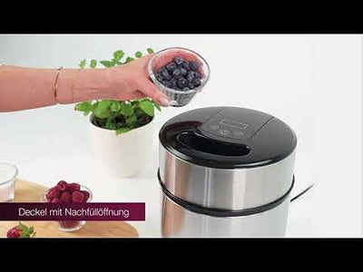 Profi Cook Eismaschine PC-ICM 1140 Eiscreme-Maker für Speiseeis, Frozen-Joghurt und Sorbet, inkl. Re