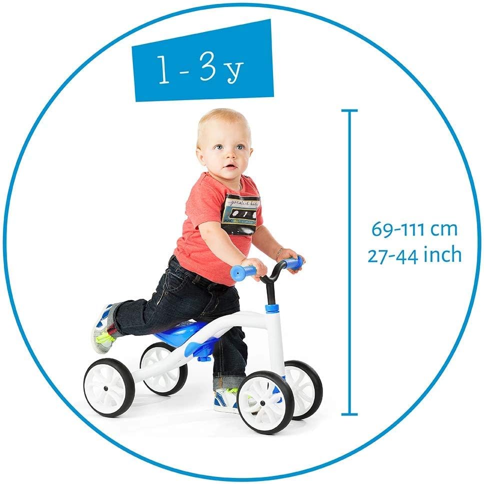 Chillafish Quadie stabiles spielfahrzeug für Kinder von 1-3 Jahre, 3 Sitzpositionen, laufrad ab 1 Ja