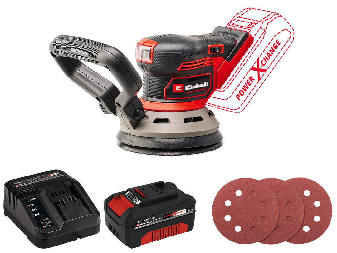 EINHELL PROFESSIONAL Akku-Exzenterschleifer TP-RS 18/32 Li BL Kit (1x 4,0 Ah)