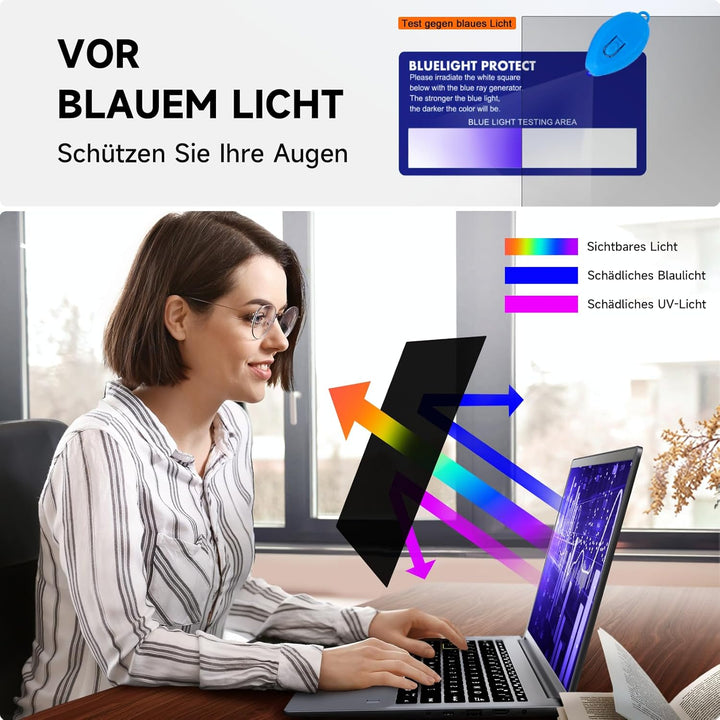 Mamol Sichtschutz 13.3 Zoll Blickschutzfilter für 16:9 Laptop, Blickschutzfolie Laptop Screen Filter