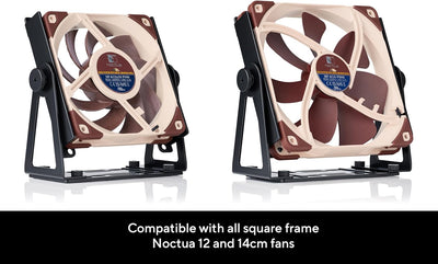 Noctua NV-FM1, Schwenkbare Mehrzweck-Lüfterhalterung für 120 & 140mm Lüfter (Schwarz)