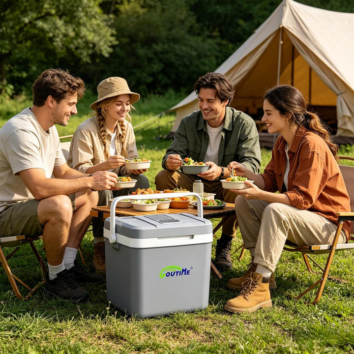 Goutime 24L Elektrische Kühlbox 12V/230V Dualbetrieb ECO MAX Camping