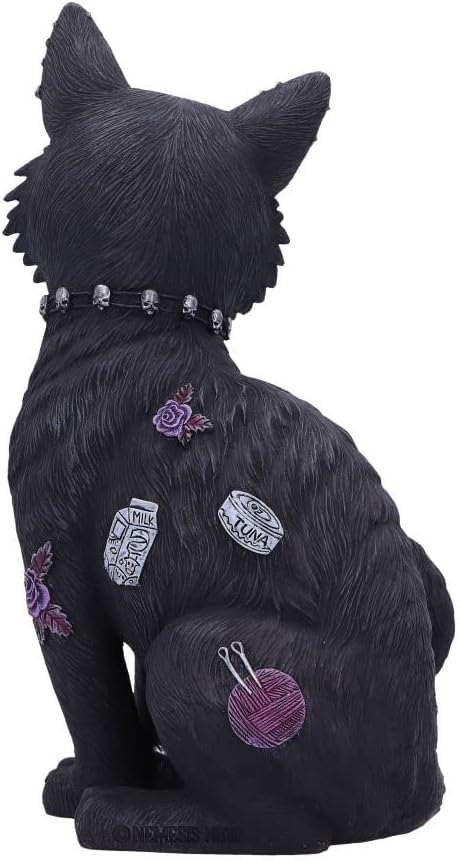 Nemesis Now Bad to The Bone Katzenfigur, 22 cm, Schwarz, B5887V2 22 cm Schwarz, 22 cm Schwarz