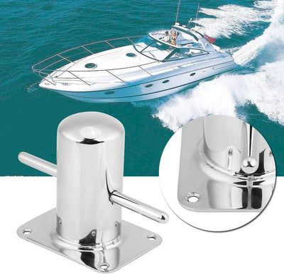 KIMISS Bootspoller, Edelstahl-Boot, Samson-Pfosten, Kreuz-Poller, für Marine-Yacht, 120 x 90 mm