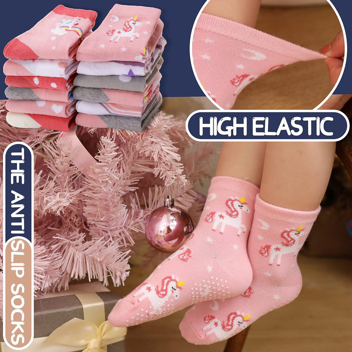 ANTSANG Stoppersocken Kinder Baby Mädchen Socken Anti Rutsch / Rutschfeste Socken Baumwolle Antiruts