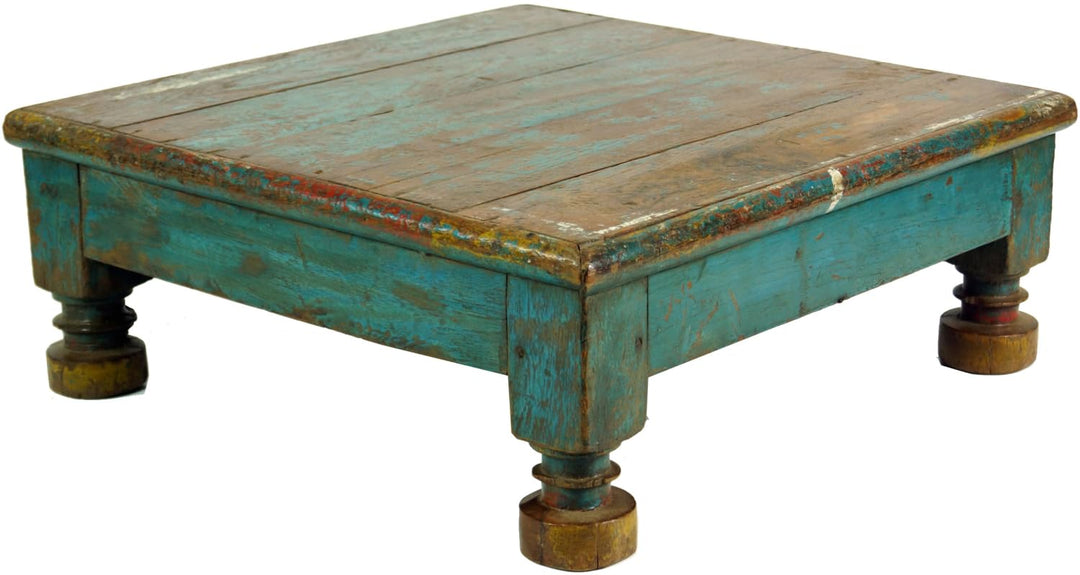 GURU SHOP Kleiner Tisch, Blumenbank, Kaffeetisch, Beistelltisch, Couchtisch - Modell 14, Mehrfarbig,
