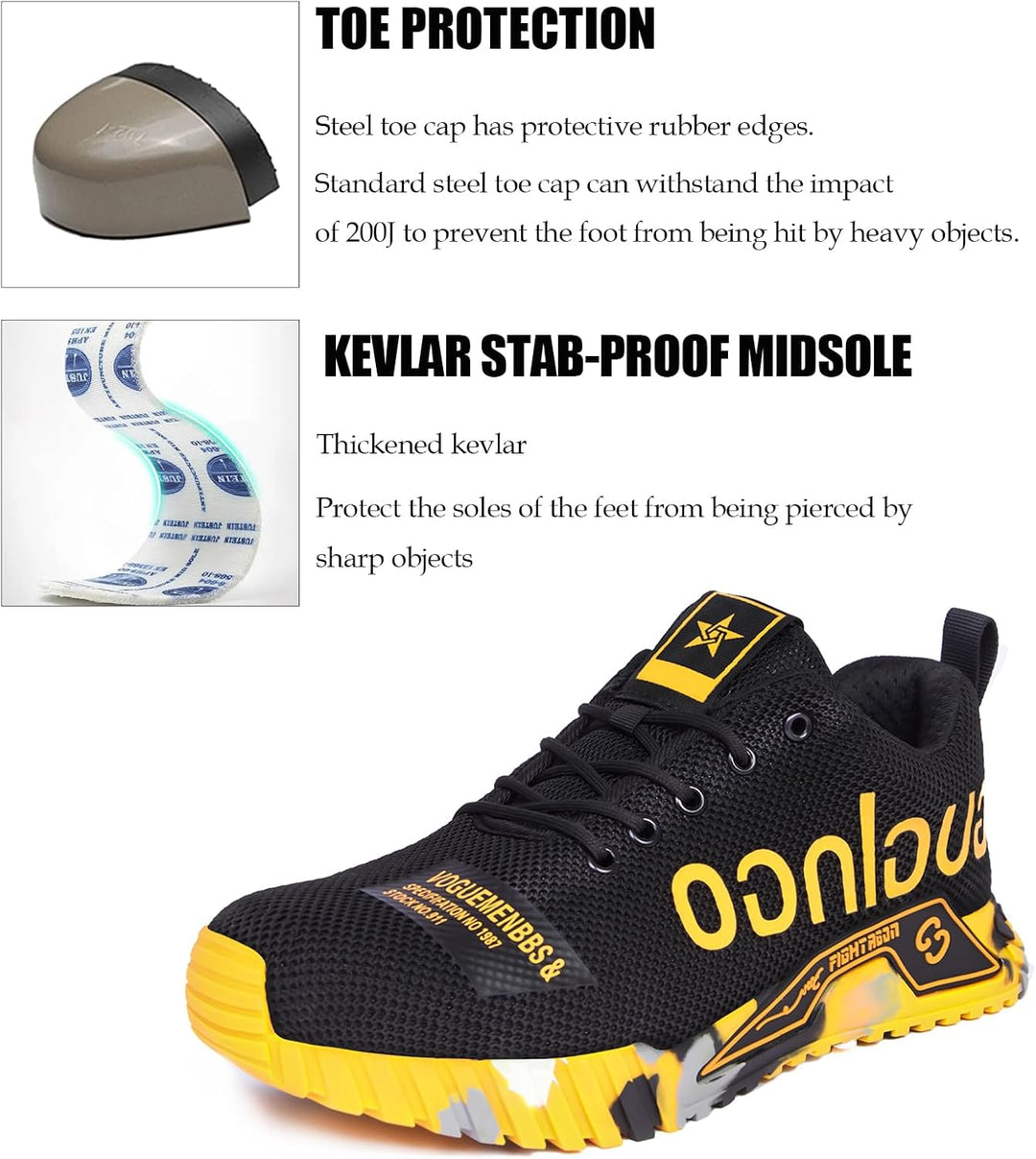artSew Sicherheitsschuhe Herren Arbeitsschuhe S3 Damen Leichte Stahlkappenschuhe rutschfeste Sportli