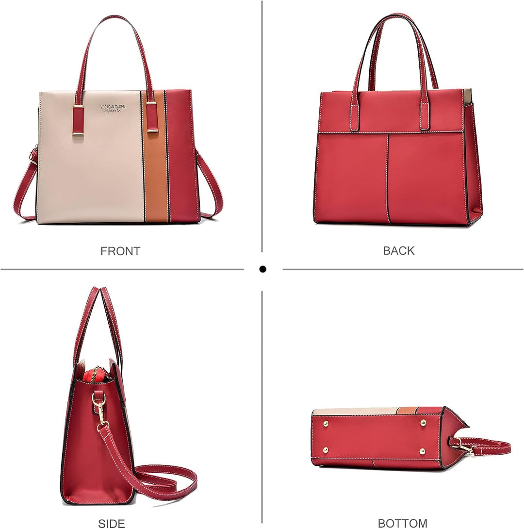 NICOLE & DORIS Damen Handtasche Mehrfarbig Gestreift Umhängetasche Tote Henkeltasche Frauen Elegante