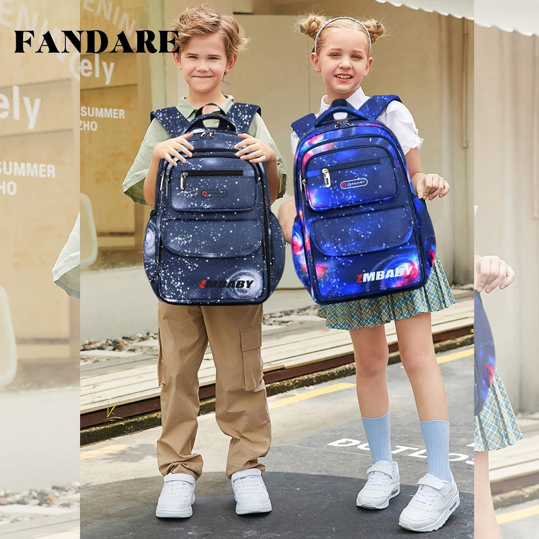 FANDARE Kinderrucksack Schulranzen Mehrfarbig Schultaschen Jungen Mädchen Schulrucksack Schultasche