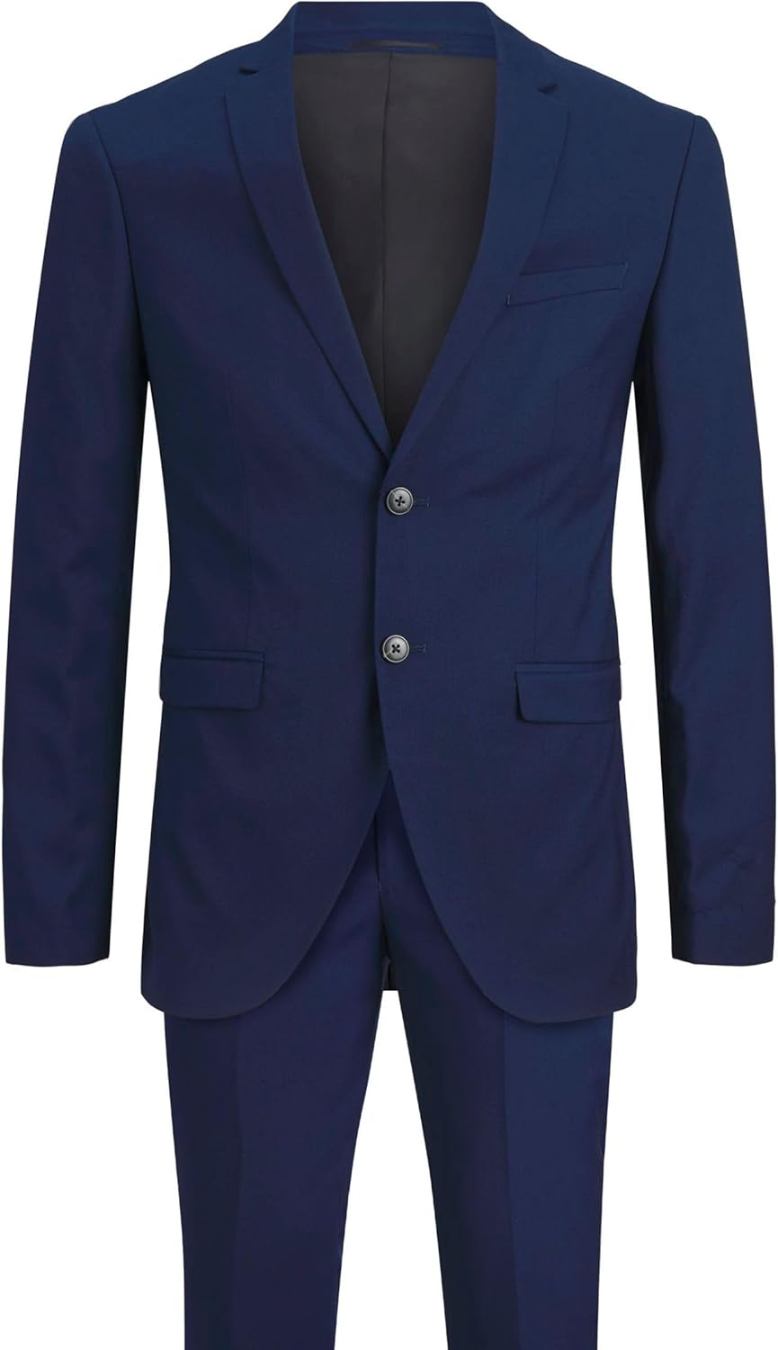 JACK & JONES Male Einreihiger Blazer und Hose Plus Size Slim Fit Anzug 62 Grosse Grössen Medieval Bl