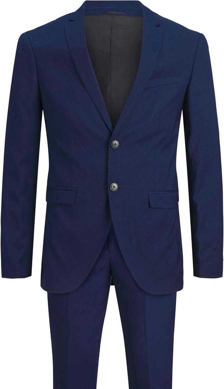 JACK & JONES Male Einreihiger Blazer und Hose Plus Size Slim Fit Anzug 62 Grosse Grössen Medieval Bl