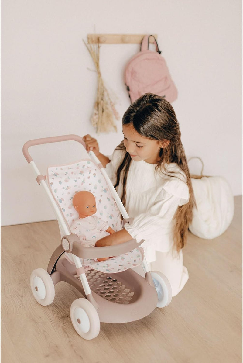 Smoby - Baby Nurse Puppenwagen - trendiger Puppenwagen für dein Püppchen bis 42 cm, mit waschbarem S