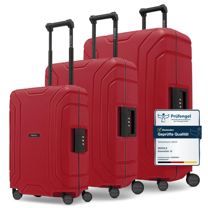 Hartschalen Koffer-Set 3-teilig ohne Reissverschluss | 3-Punkt-Verschluss-System | aus hochwertigem