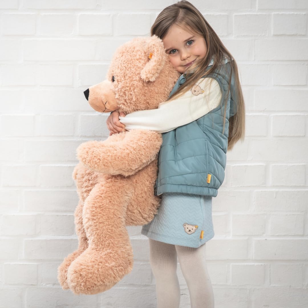 Steiff Fynn Teddybär - 80 cm - Kuscheltier für Kinder - weich & waschbar - beige (111389), Beige