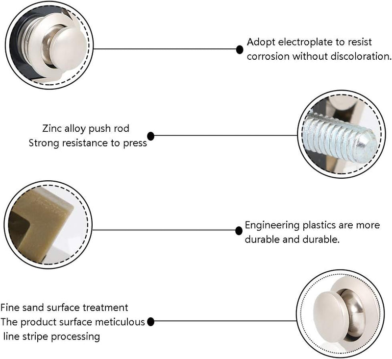 EUNEWR Push Button Catch Door Lock möbelschloss Lock,10 Stück keyless-Schrank Pull Lock Tragbar Meta