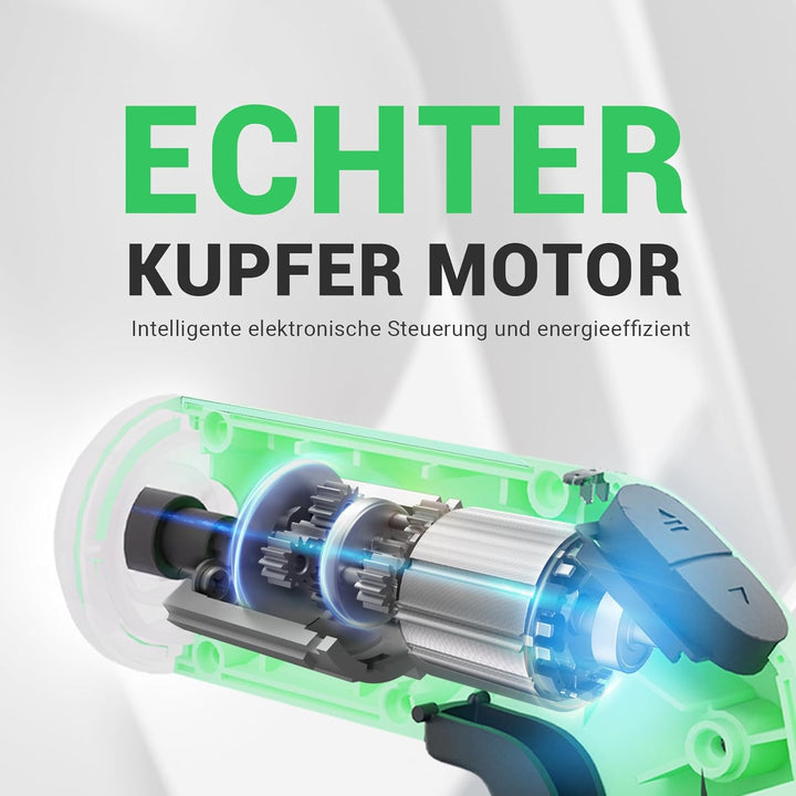 DCA 4V Elektrischer Schraubendreher-Set, 5 N·m mit 2000-mAh-Li-Ionen-Akku, 6,35 mm Magnet-Sechskanta