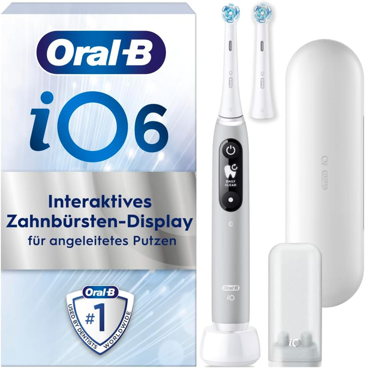 Oral-B iO Series 6 Elektrische Zahnbürste/Electric Toothbrush, 2 Aufsteckbürsten, 5 Putzmodi für Zah