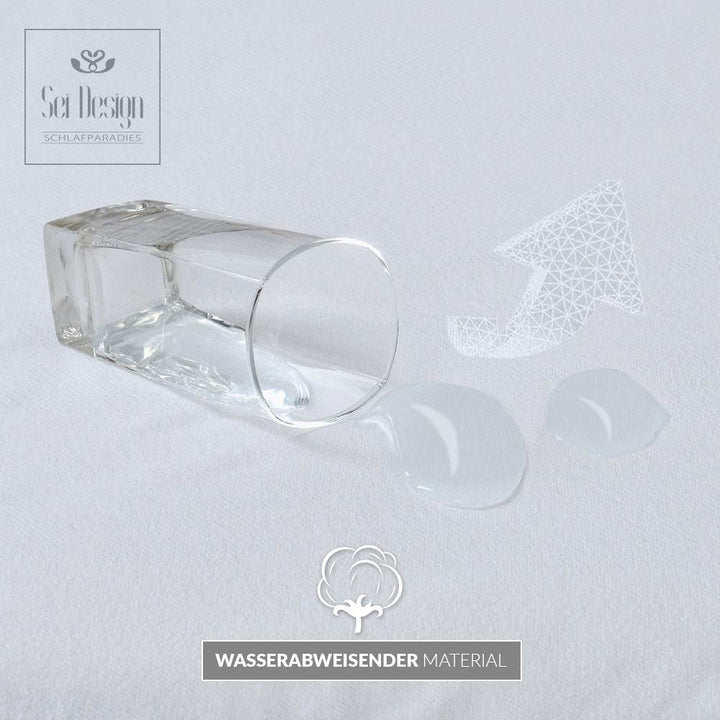 Sei Design wasserdichter Molton-Matratzen-Schoner 100% Baumwolle | wasserundurchlässige Matratzen-Au