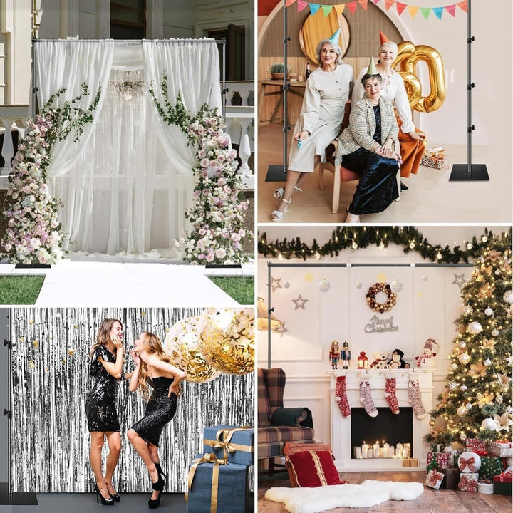 EMART Hintergrund Ständer 3x3m mit Stahlsockel, Professionelles Hintergrundsystem Fotografie Heavy D