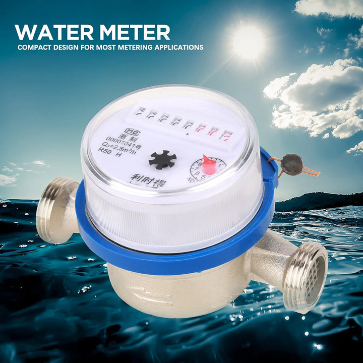 15mm 1/2 "Wasserzähler Kunststoff Kaltwasserzähler Einzigen Wasserdurchfluss Trocknungstisch Messwer