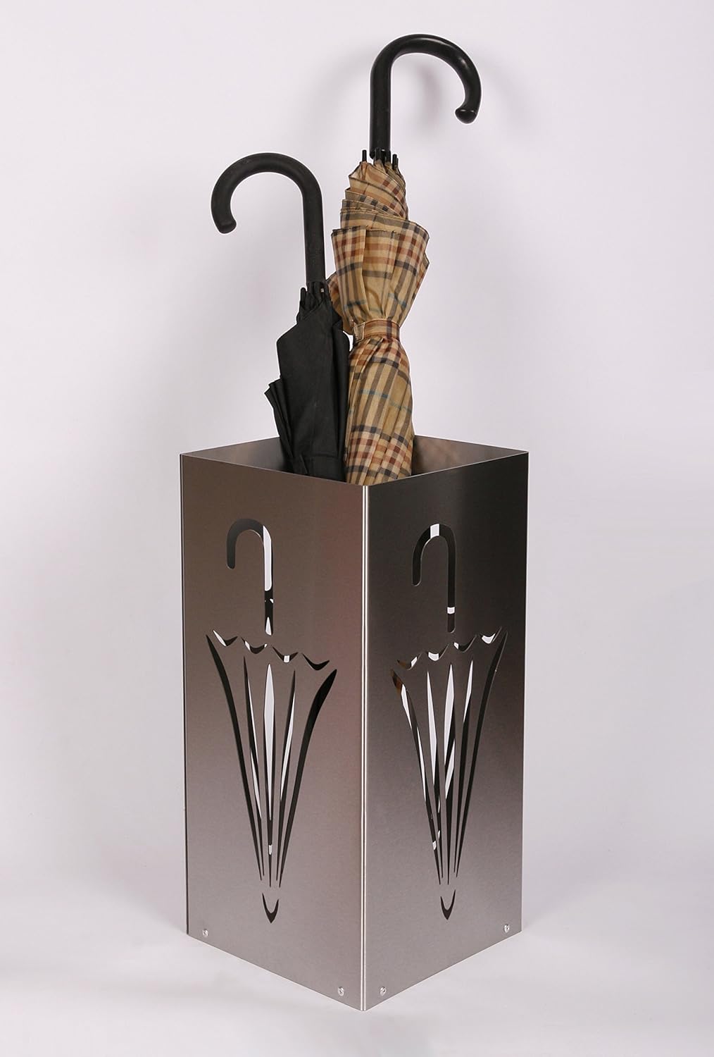 Regenschirmständer Design Umbrella Closed, 23 x 23 cm, Edelstahl mattiert, Marke: Szagato, Made in G