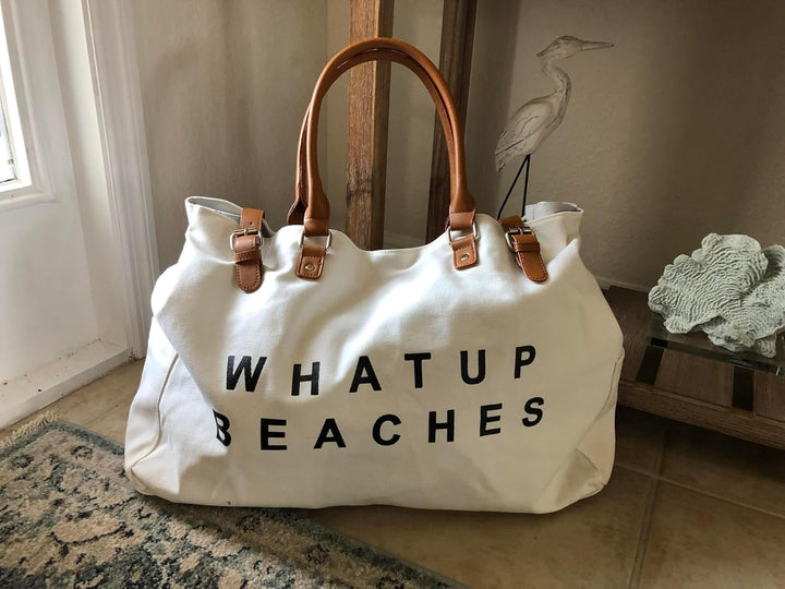 Strandtasche für Damen, wasserdicht, sanddicht, Weiss Whatup Strände, Whatup Strände