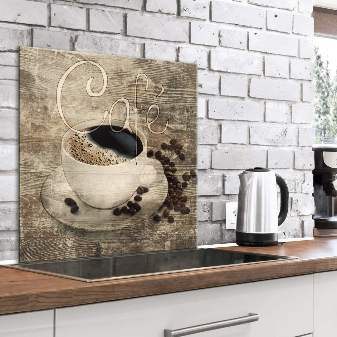 murando Spritzschutz Glas für Küche 60x60 cm Küchenrückwand Küchenspritzschutz Fliesenschutz Glasbil