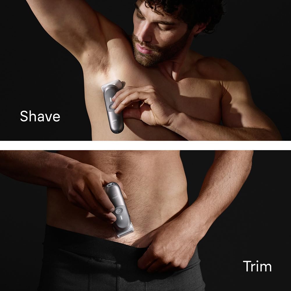 Braun BG7550 Series 7 Haarschneider für Herren, Körper, Brust, Achseln, Beine und Schamhaare mit Sma