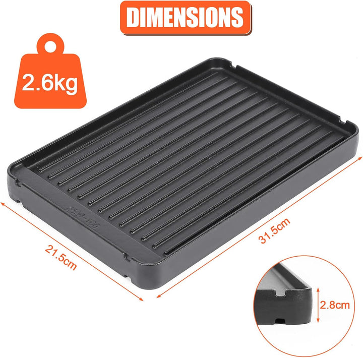 GFTIME Antihaft Grillplatte für Enders Urban II, Urban Pro II, Explorer II, Explorer Pro II, 31,5 ×
