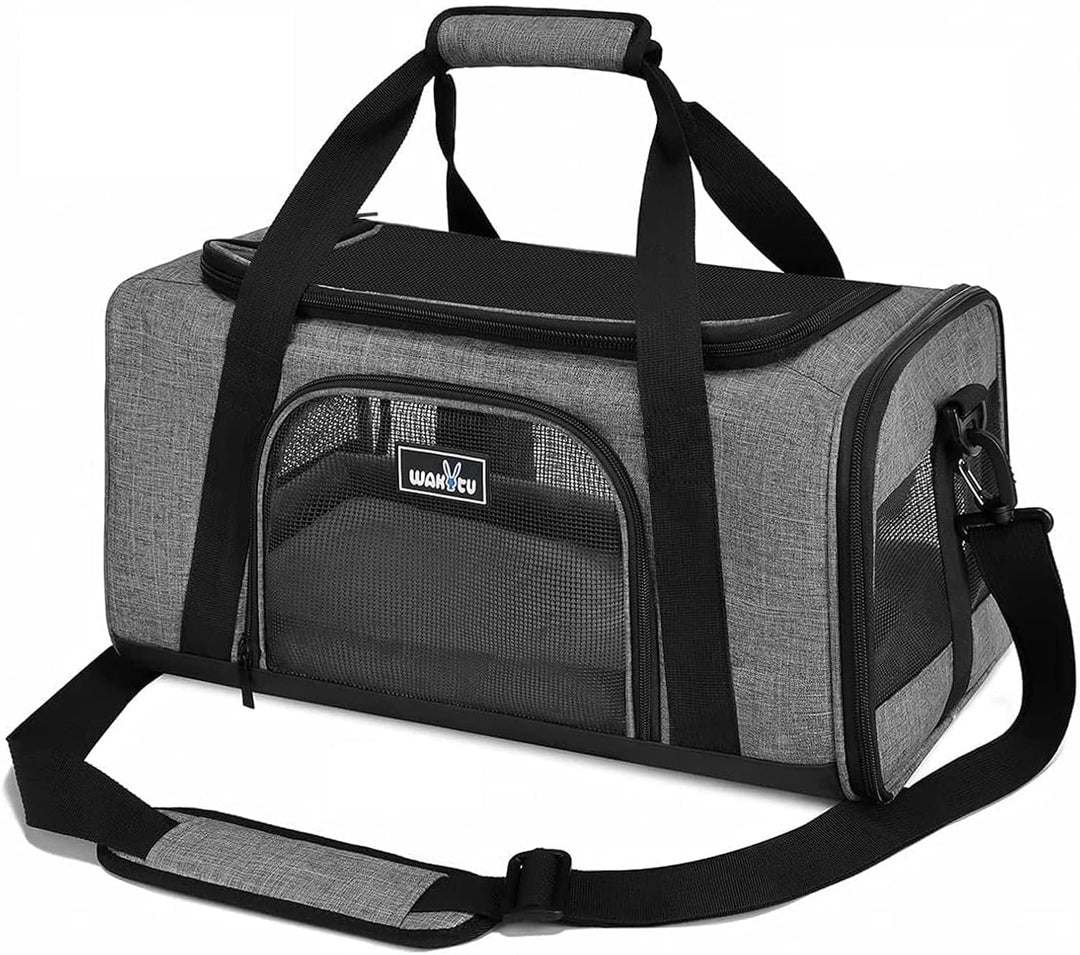 Wakytu Transportbox für Katze Hund, Transporttasche für Haustiere, Faltbare Hundetransportbox Katzen