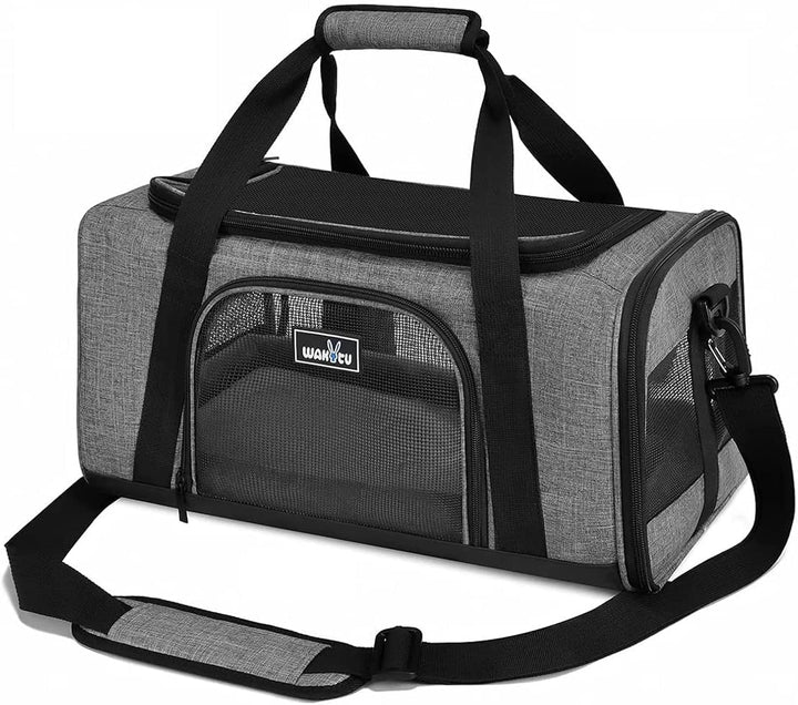 Wakytu Transportbox für Katze Hund, Transporttasche für Haustiere, Faltbare Hundetransportbox Katzen
