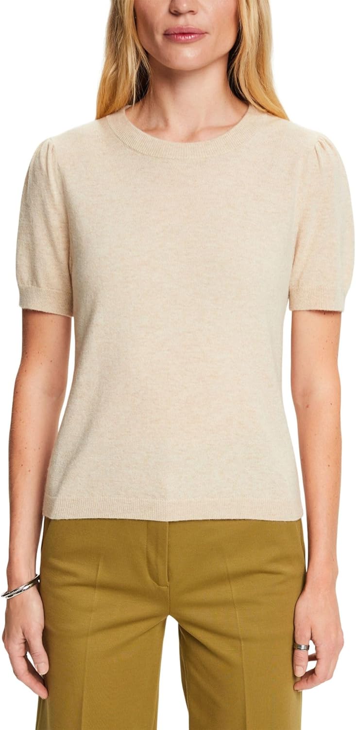 ESPRIT Damen Pullover L 299/Cream Beige 5, L 299/Cream Beige 5
