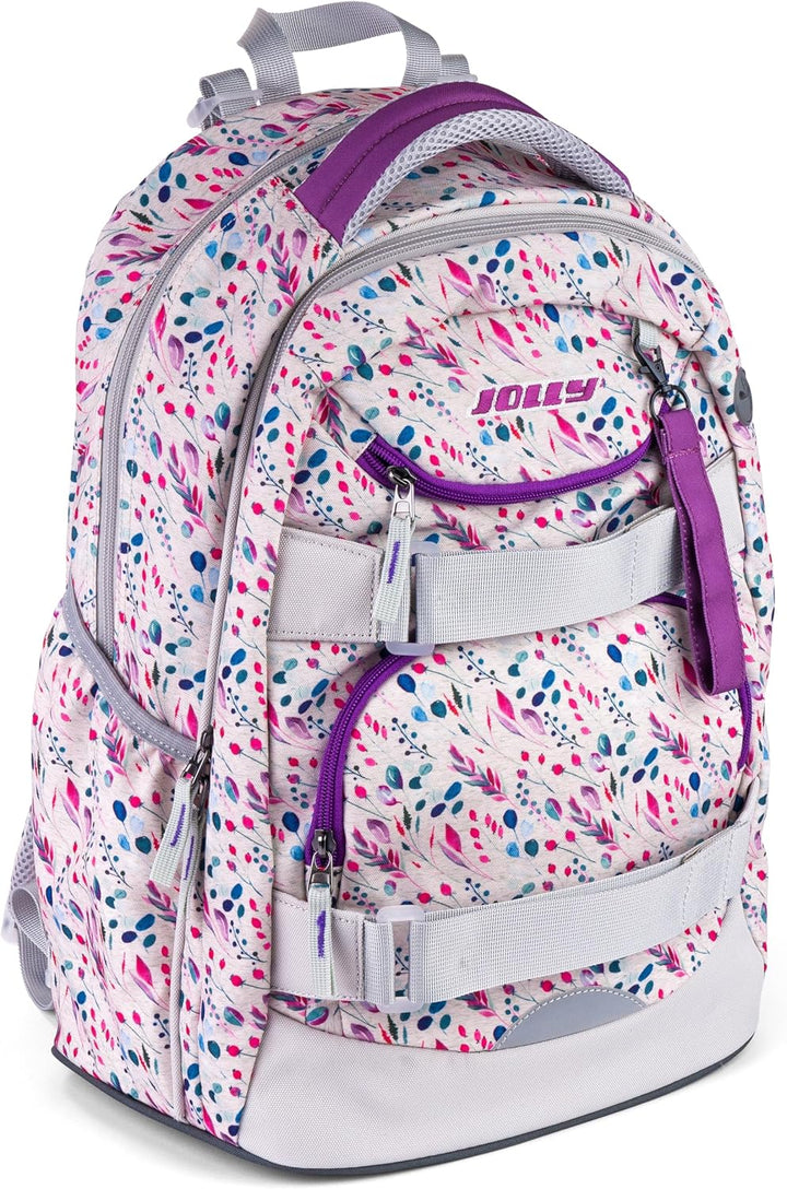 JOLLY Next Generation Rucksack, 8-teilig, verstellbare Schultergurte und Brustgurt, zwei grosse Fäch