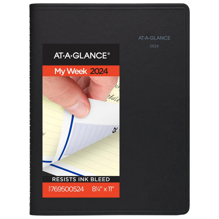 AT-A-GLANCE 769500524 Wochen- und Monatsplaner 2024, QuickNotes, Viertelstündliches Terminkalender,