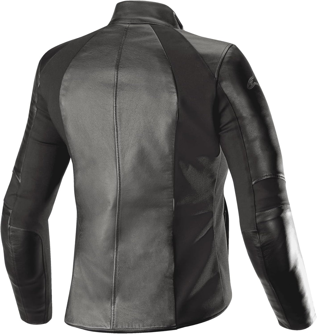 Alpinestars 311551910-48 Leder Damen NC Motorrad Jacke für Frau, Schwarz, 48 EU 48 Schwarz, 48 Schwa