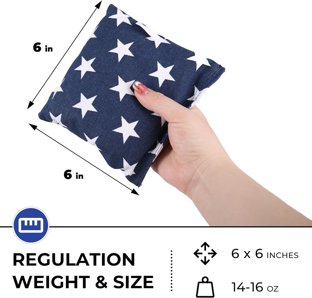 SPORT BEATS Cornhole Bags Allwetter 8er Set für Cornhole Wurfspiele, Regulierung Gewicht & Grösse -