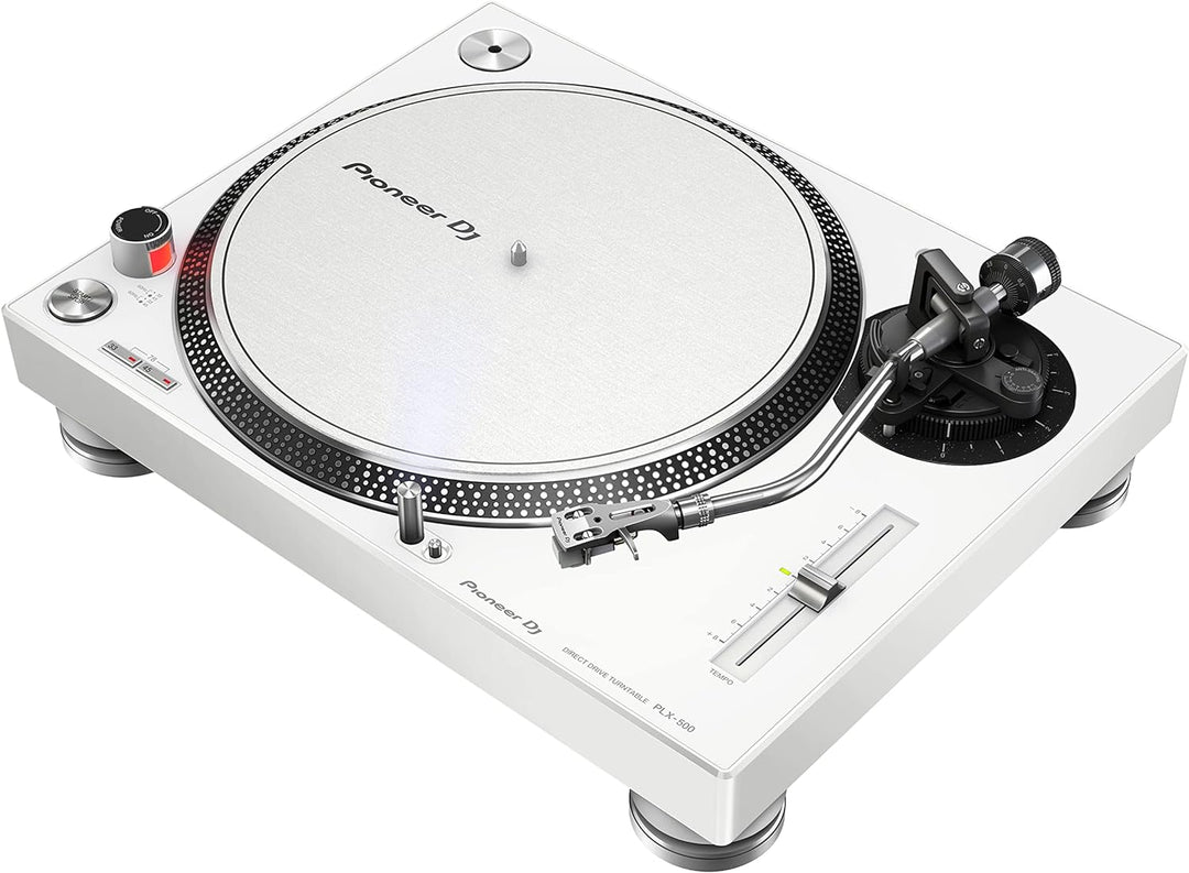 Pioneer DJ PLX-500-W DJ-Plattenspieler mit Direktantrieb, Weiss White Single, White Single