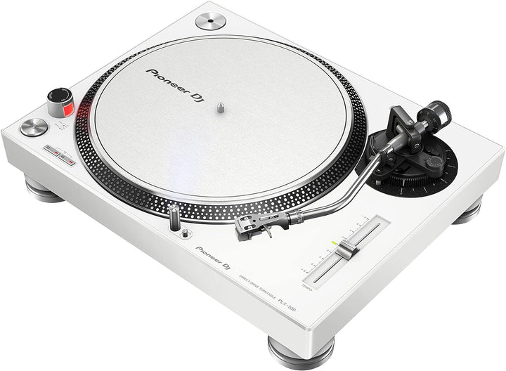 Pioneer DJ PLX-500-W DJ-Plattenspieler mit Direktantrieb, Weiss White Single, White Single