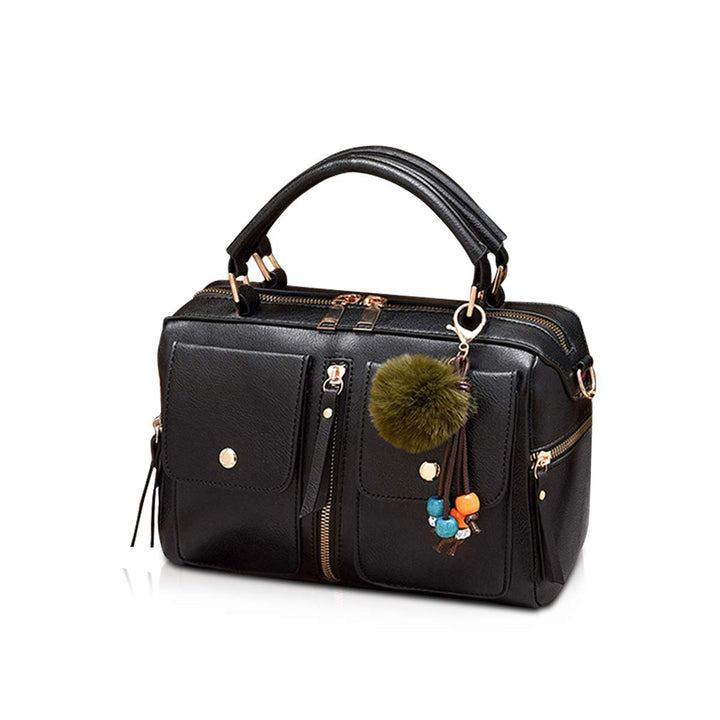 NICOLE & DORIS Damen Mode Handtaschen Modestil Kunstleder Tasche Reissverschluss Umhängetasche Damen