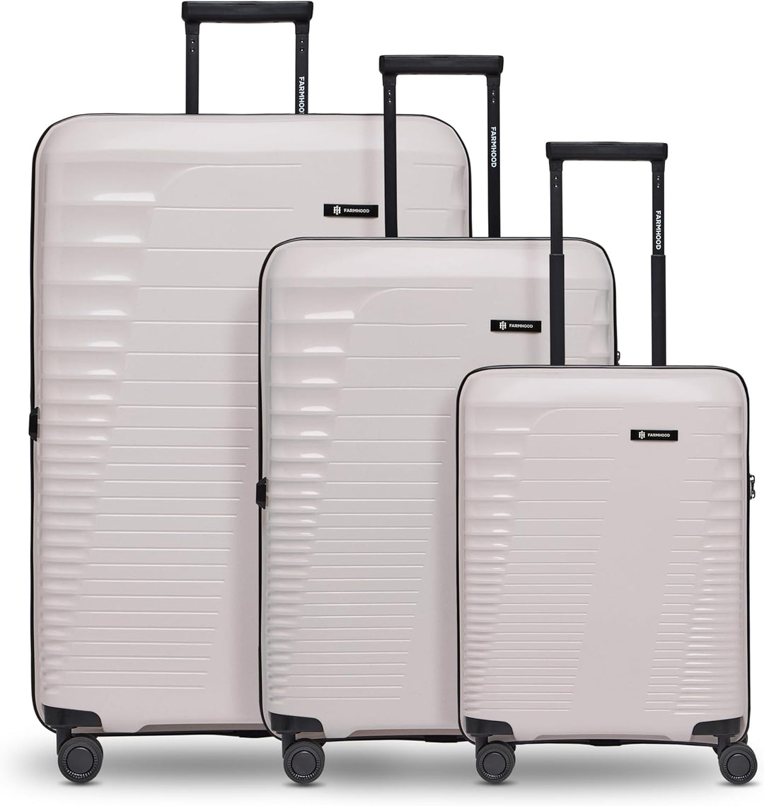 Farmhood Eco Edition nachhaltiges Hartschalen Koffer-Set 3-teilig | Trolleys mit Dehnfalte erweiterb