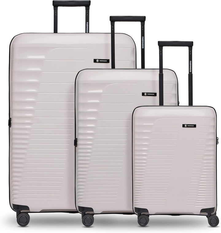 Farmhood Eco Edition nachhaltiges Hartschalen Koffer-Set 3-teilig | Trolleys mit Dehnfalte erweiterb
