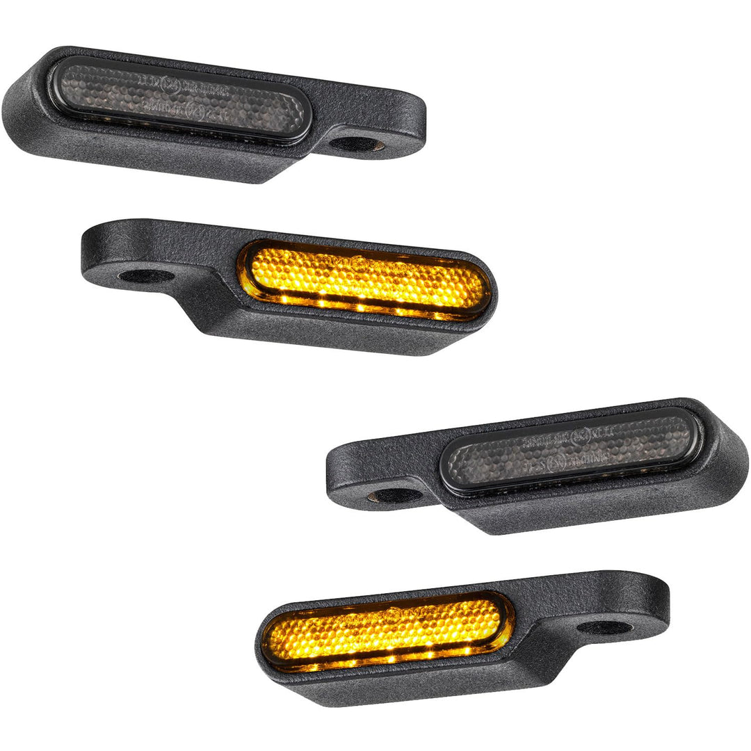 ToXx Motorrad LED Mini Blinker Custom Short für Lenker Armatur Gabel Schwinge e-geprüft universal fü