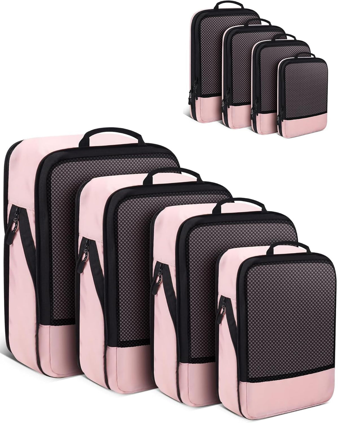 BAGLHER Packwürfel Kompression für die Reise - Extrem platzsparender Koffer-Organizer-Set, wasserdic