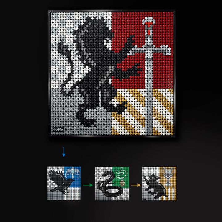 LEGO Art Harry Potter Hogwarts Crests 31201 Building Kit; Perfect for Adults Who Love Hobbies and Co