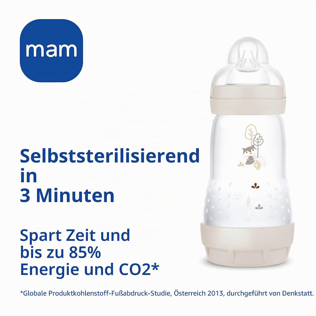 MAM Easy Start Babyflasche 320 ml (2er-Set), Set mit 2 Anti-Kolik-Flaschen zum Stillen, reduziert Lu