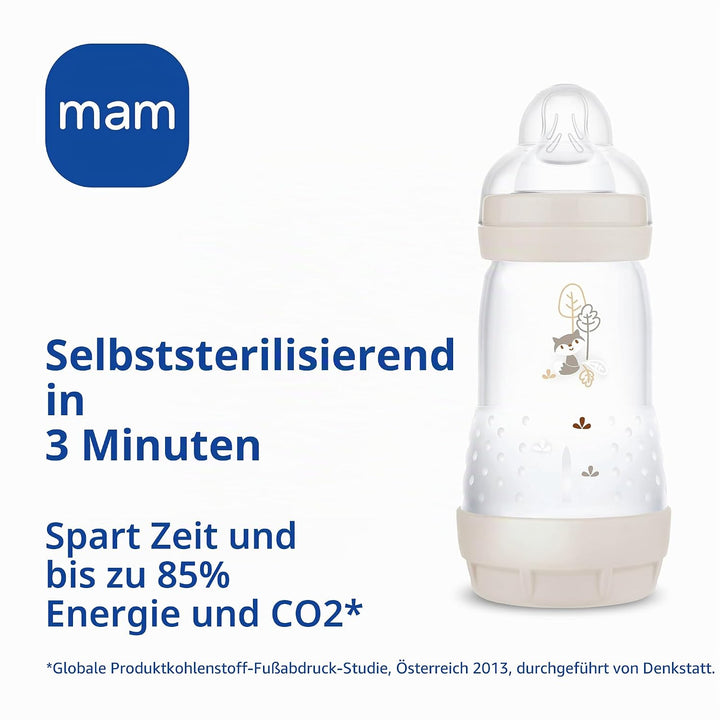 MAM Easy Start Babyflasche 320 ml (2er-Set), Set mit 2 Anti-Kolik-Flaschen zum Stillen, reduziert Lu