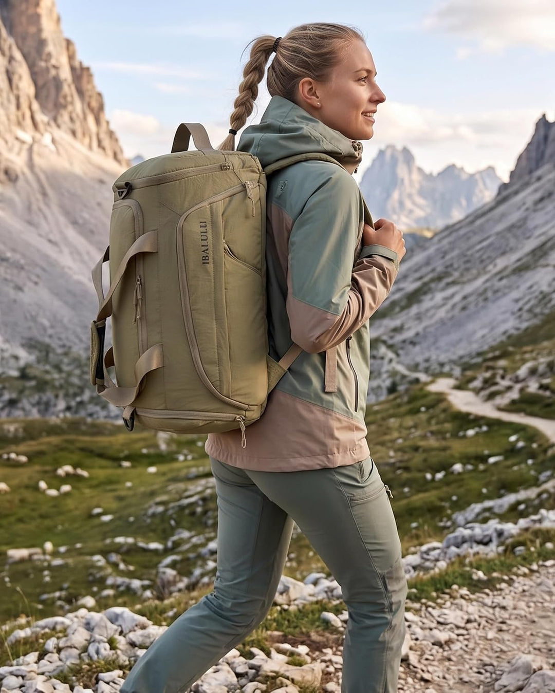 Sporttasche mit Rucksackfunktion - Reisetasche mit Schuhfach und Nassfach, Wasserdicht Gym Bag für H