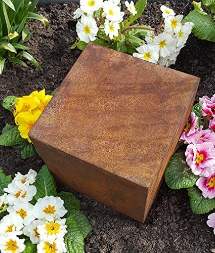 Quader Würfel 20/20/20 cm Cortenstahl Roststahl Dekoquader