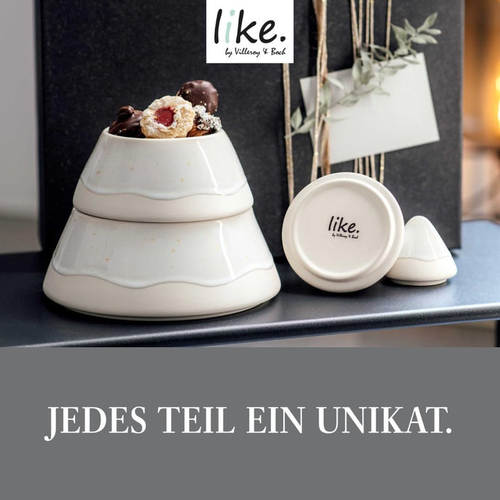 like. by Villeroy & Boch Winter Glow Gebäckdose Baum, 18 cm Ø, Gebäckdose